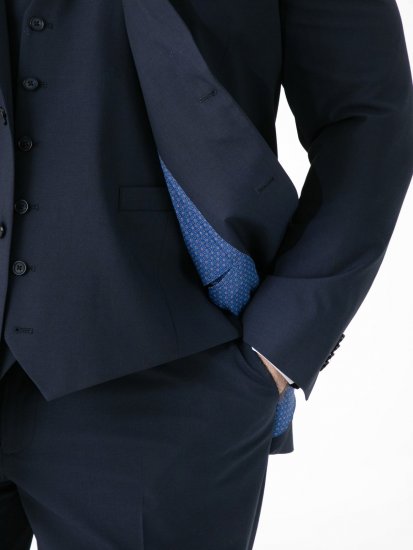 D555 Ted 4 Way Stretch Tailored Suit Jacket Tamsiai mėlyna - Kostiumai ir švarkai - Didelio dydžio kostiumai ir švarkai