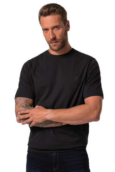 JP1880 712616 Marškinėliai su pilvo kirpimu Juoda - Marškinėliai - Marškinėliai - 2XL-14XL