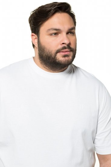 JP1880 712616 Marškinėliai su pilvo kirpimu Balta - Marškinėliai - Marškinėliai - 2XL-14XL