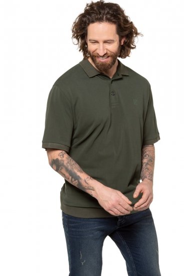 JP1880 712617 Polo marškinėliai su pilvo kirpimu Tamsiai alyvuogių - Polo marškinėliai - Polo marškinėliai - 2XL-8XL