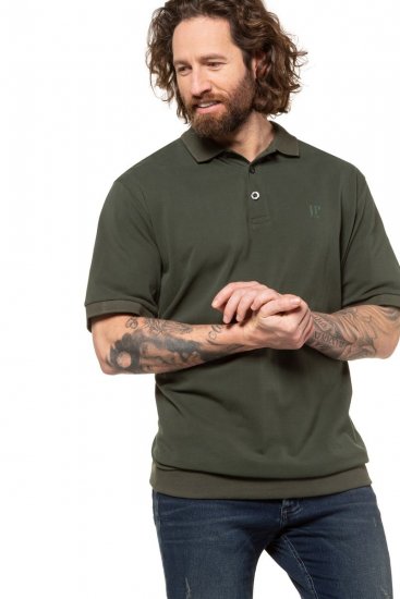 JP1880 712617 Polo marškinėliai su pilvo kirpimu Tamsiai alyvuogių - Polo marškinėliai - Polo marškinėliai - 2XL-8XL
