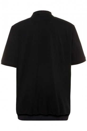 JP1880 712617 Polo marškinėliai su pilvo kirpimu Juoda - Polo marškinėliai - Polo marškinėliai - 2XL-8XL