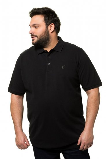 JP1880 712617 Polo marškinėliai su pilvo kirpimu Juoda - Polo marškinėliai - Polo marškinėliai - 2XL-8XL