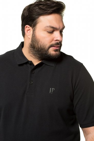 JP1880 712617 Polo marškinėliai su pilvo kirpimu Juoda - Polo marškinėliai - Polo marškinėliai - 2XL-8XL