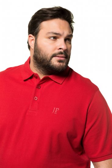 JP1880 712617 Polo marškinėliai su pilvo kirpimu Čili raudona - Polo marškinėliai - Polo marškinėliai - 2XL-8XL
