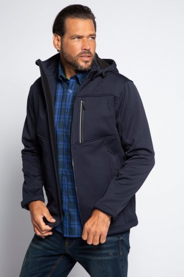 JP1880 Jacket Fleece Lined Softshell Navy - Didelės vyriškos striukės - Didelės vyriškos striukės