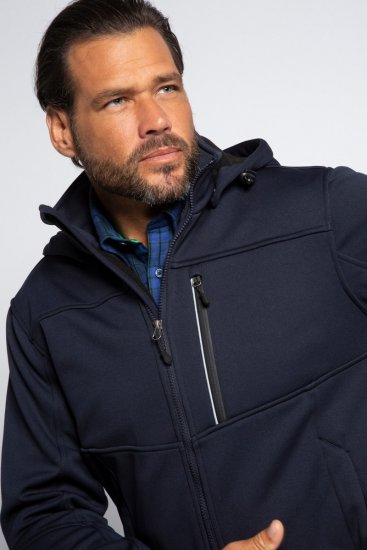 JP1880 Jacket Fleece Lined Softshell Navy - Didelės vyriškos striukės - Didelės vyriškos striukės