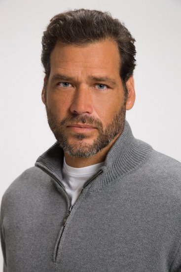 JP1880 Sweater Quarter Zipper Grey - Megztiniai ir džemperiai - Megztiniai ir Džemperiai - 2XL-14XL