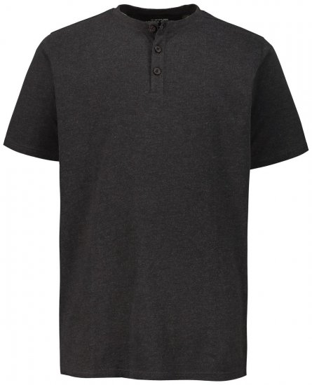 JP1880 726695 Henley marškinėliai Tamsiai pilka - Marškinėliai - Marškinėliai - 2XL-14XL