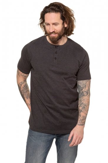 JP1880 726695 Henley marškinėliai Tamsiai pilka - Marškinėliai - Marškinėliai - 2XL-14XL