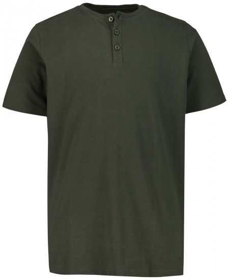JP1880 726695 Henley marškinėliai Tamsiai alyvuogių - Marškinėliai - Marškinėliai - 2XL-14XL
