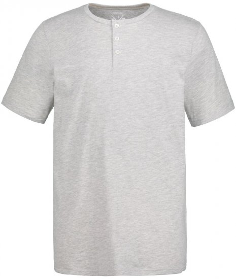 JP1880 726695 Henley marškinėliai Pilka melanžinė - Marškinėliai - Marškinėliai - 2XL-14XL