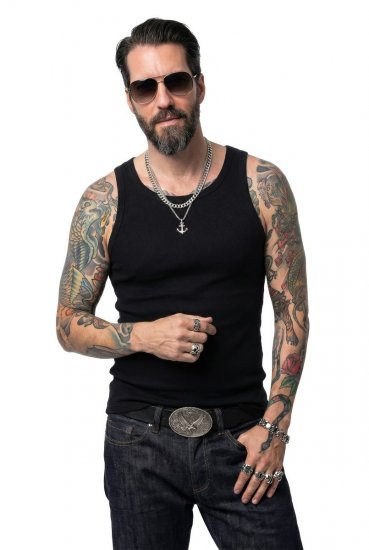 JP1880 782617 Rumbuoti apatiniai marškinėliai Juoda TALL - TALL apatinis trikotažas ir plaukimo apranga - TALL Apatinis Trikotažas ir Maudymosi Apranga
