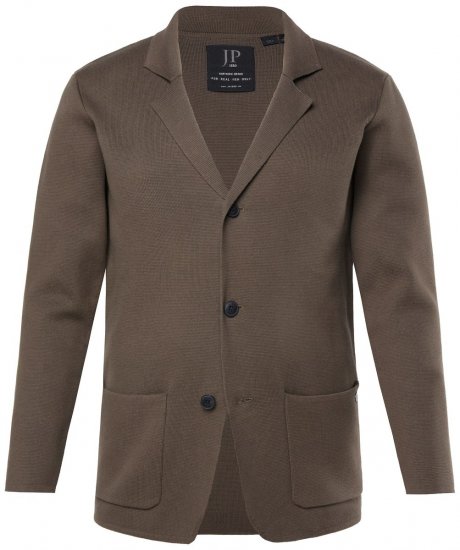 JP1880 Milano Flexnamic Megztas švarkas Chaki ruda - Kostiumai ir švarkai - Didelio dydžio kostiumai ir švarkai