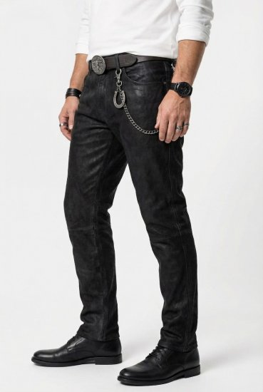 JP1880 Leather Pants Regular Fit Buffalo Nubuck Dark Brown - Džinsai ir kelnės - Džinsai ir Kelnės - W40-W70