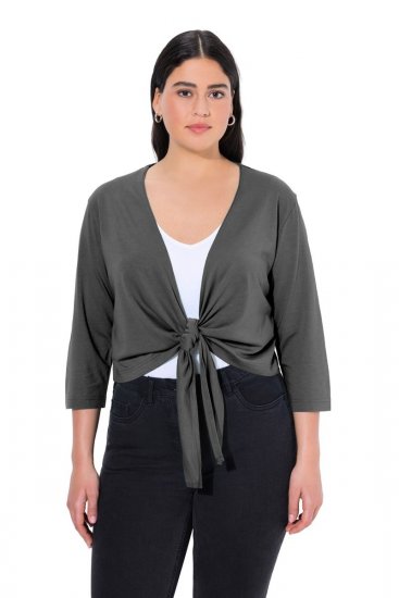 Ulla Popken 794514 Rišamas džersio bolero Antracito - Bolero švarkeliai - 