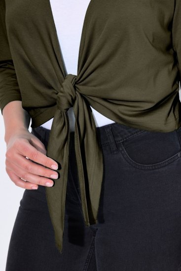 Ulla Popken 794514 Rišamas džersio bolero Tamsiai žalia - Bolero švarkeliai - 