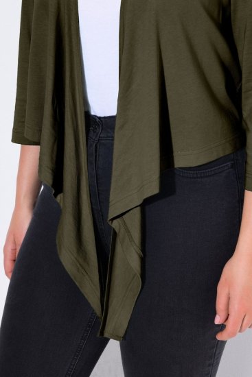 Ulla Popken 794514 Rišamas džersio bolero Tamsiai žalia - Bolero švarkeliai - 