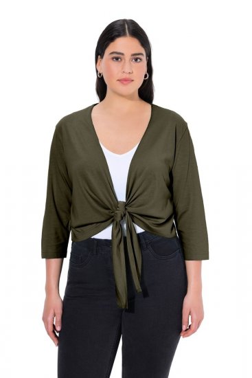Ulla Popken 794514 Rišamas džersio bolero Tamsiai žalia - Bolero švarkeliai - 
