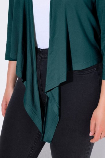 Ulla Popken 794514 Rišamas džersio bolero Petrolio - Bolero švarkeliai - 