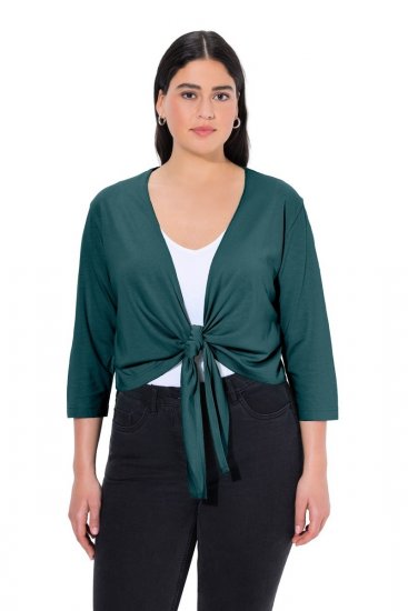 Ulla Popken 794514 Rišamas džersio bolero Petrolio - Bolero švarkeliai - 