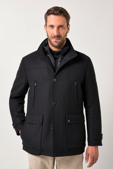 JP1880 Jacket Water-repellent Warm Black - Didelės vyriškos striukės - Didelės vyriškos striukės