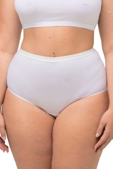 Ulla Popken 795269 Kelnaitės aukštu juosmeniu 3 vnt. Balta - Kelnaitės - 