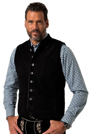 JP1880 Vest Goat Suede Traditional Black - Šventinė apranga - Šventinė apranga – Švęsti stilingai ir patogiai