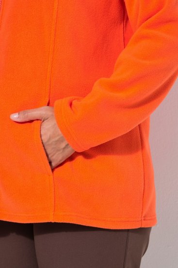 Ulla Popken 796970 Lengva flisinė striukė Oranžinė raudona - Fleece apranga - 
