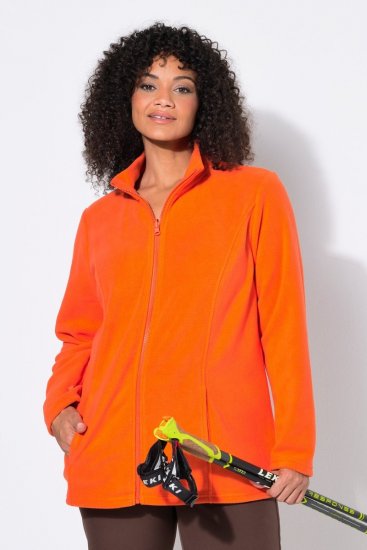 Ulla Popken 796970 Lengva flisinė striukė Oranžinė raudona - Fleece apranga - 