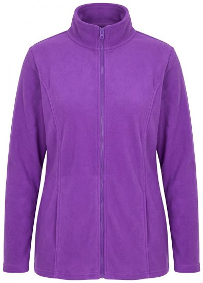 Ulla Popken 796970 Lengva flisinė striukė Tamsiai violetinė - Fleece apranga - 
