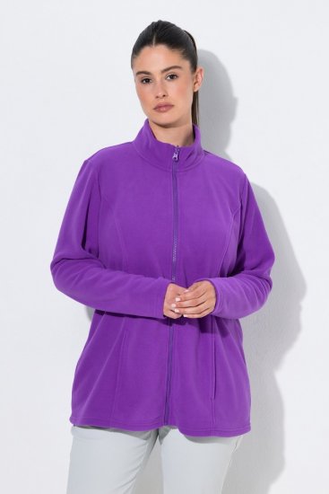 Ulla Popken 796970 Lengva flisinė striukė Tamsiai violetinė - Fleece apranga - 