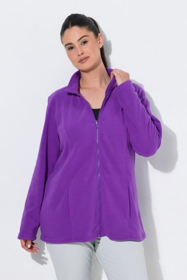 Ulla Popken 796970 Lengva flisinė striukė Tamsiai violetinė - Fleece apranga - 