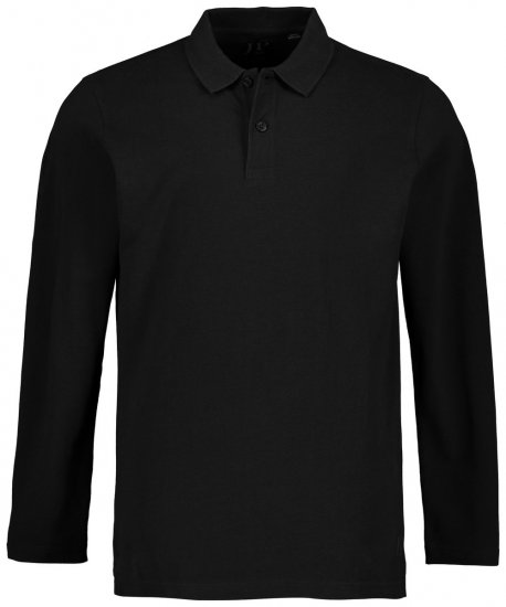 JP1880 799230 Polo marškinėliai ilgomis rankovėmis Juoda - Polo marškinėliai - Polo marškinėliai - 2XL-8XL