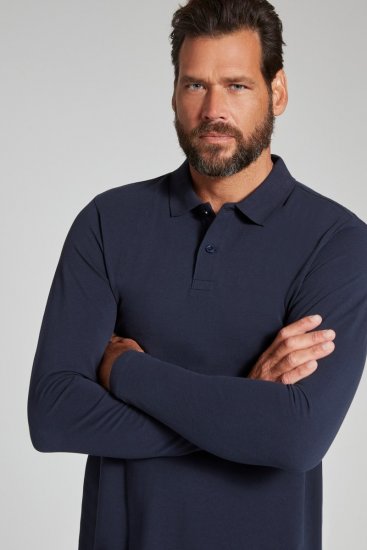 JP1880 799230 Polo marškinėliai ilgomis rankovėmis Tamsiai mėlyna - Polo marškinėliai - Polo marškinėliai - 2XL-8XL