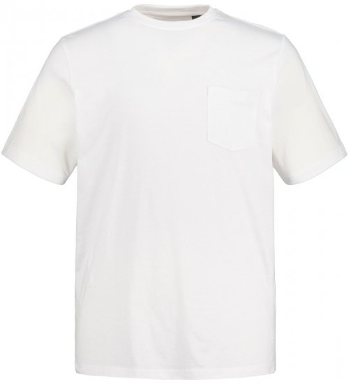 JP1880 799997 Marškinėliai su kišene ant krūtinės Balta - Marškinėliai - Marškinėliai - 2XL-14XL