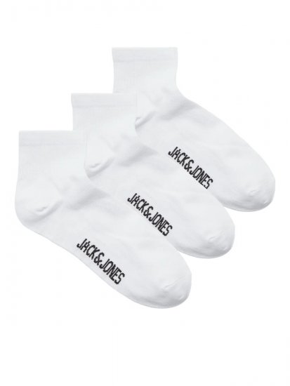 Jack & Jones Leon Teniso kojinės Balta 3-pack - Apatinis trikotažas ir plaukimo apranga - Apatinis trikotažas - 2XL-8XL