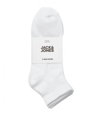 Jack & Jones Leon Teniso kojinės Balta 3-pack - Apatinis trikotažas ir plaukimo apranga - Apatinis trikotažas - 2XL-8XL