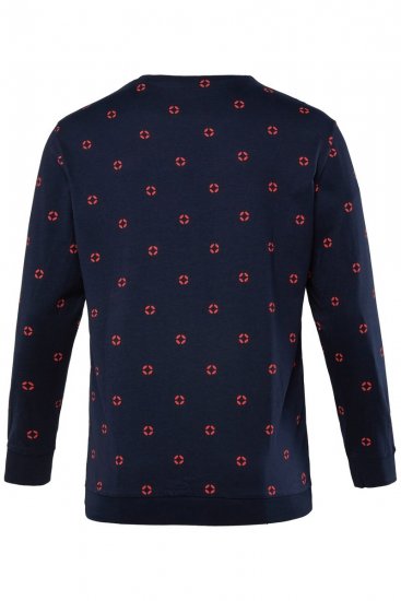 JP1880 Two-piece Pyjamas Long Sleeve and Long Trousers Navy - Apatinis trikotažas ir plaukimo apranga - Apatinis trikotažas - 2XL-8XL