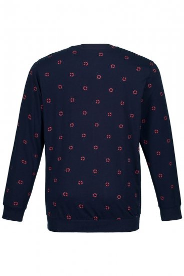 JP1880 Two-piece Pyjamas Long Sleeve and Long Trousers Navy - Apatinis trikotažas ir plaukimo apranga - Apatinis trikotažas - 2XL-8XL