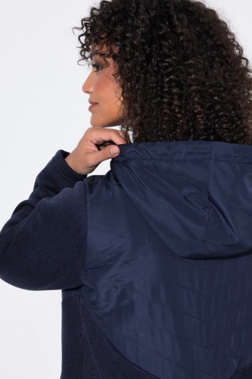 Ulla Popken 800400 Striukė su flisiniu pamušalu Tamsiai mėlyna - Fleece apranga - 