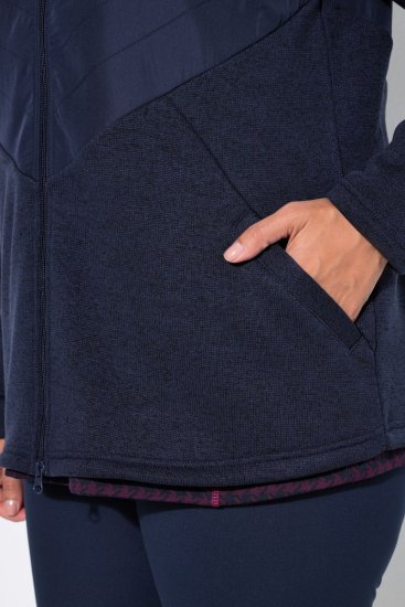 Ulla Popken 800400 Striukė su flisiniu pamušalu Tamsiai mėlyna - Fleece apranga - 