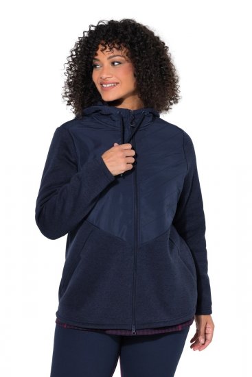 Ulla Popken 800400 Striukė su flisiniu pamušalu Tamsiai mėlyna - Fleece apranga - 