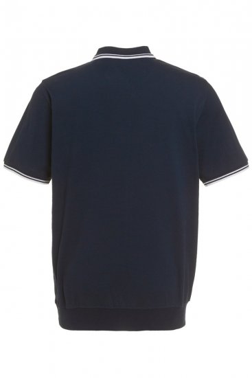 JP1880 802789 Polo marškinėliai su balta kontrastine apykakle Tamsiai mėlyna - Polo marškinėliai - Polo marškinėliai - 2XL-8XL