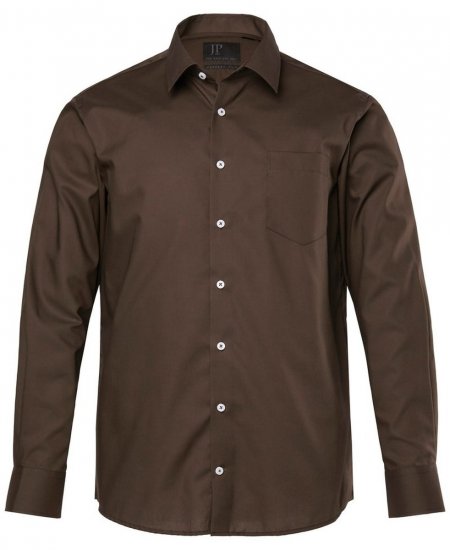 JP1880 Shirt Business Long Sleeve Brown - Marškiniai - Marškiniai - 2XL-8XL