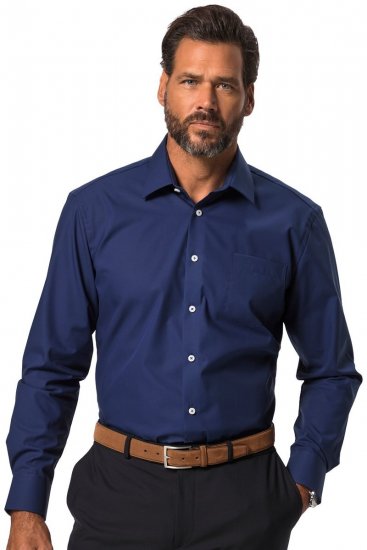 JP1880 Shirt Business Long Sleeve Navy - Marškiniai - Marškiniai - 2XL-8XL