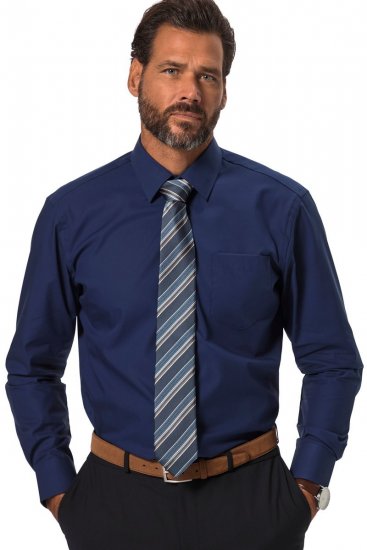 JP1880 Shirt Business Long Sleeve Navy - Marškiniai - Marškiniai - 2XL-8XL