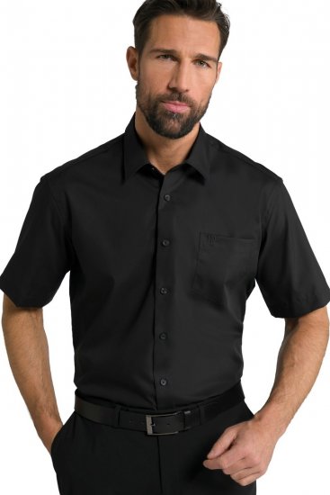 JP1880 804891 Marškiniai trumpomis rankovėmis Juoda - Marškiniai - Marškiniai - 2XL-8XL