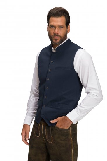 JP1880 Mottled Stretch Knit Stand-up Collar Vest Navy Blue - Didelės vyriškos striukės - Didelės vyriškos striukės