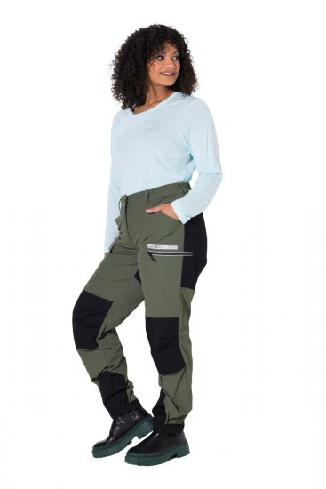 Ulla Popken 807803 HYPRAR žygio kelnės su atšvaitais Alyvuogių žalia - Outdoor - 